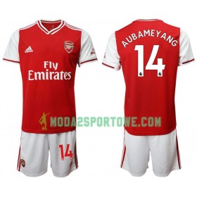 Koszulka Arsenal Pierre-Emerick Aubameyang 14 Dziecięcy Domowe Stroje Piłkarskie 2019/20 Krótki Rękaw 